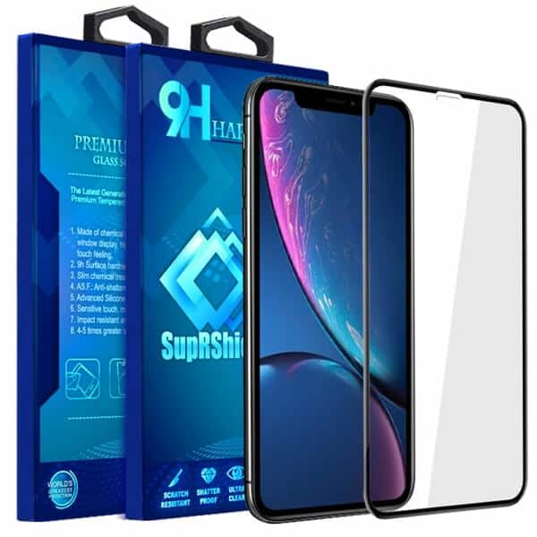 Apple iPhone XR 5D SupRShield Full CoverageTempered LCD Glass Screen Protector Film Guard Apple iPhone XR 5D SupRShield Full CoverageTempered LCD Glass Screen Protector Film Guard